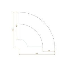 Mostrador de recepción curvo WORK 