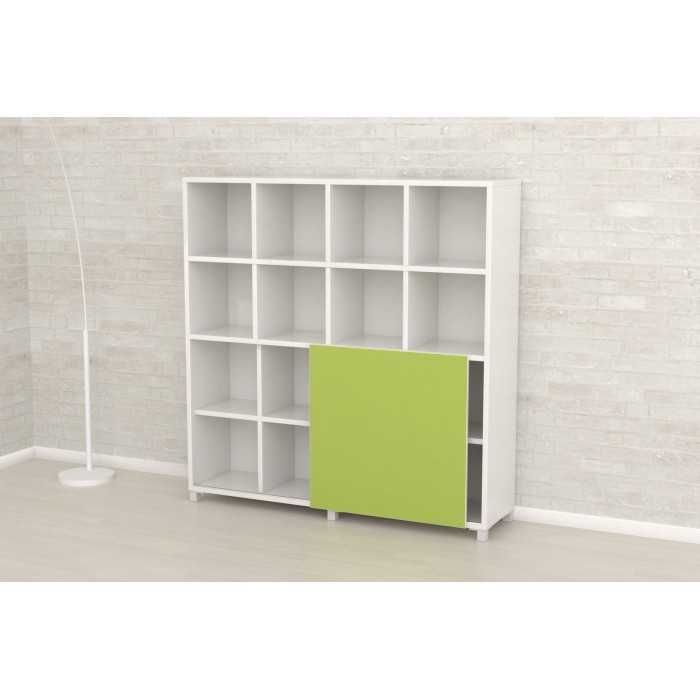 Estantería de celdas 16 huecosy puerta corredera