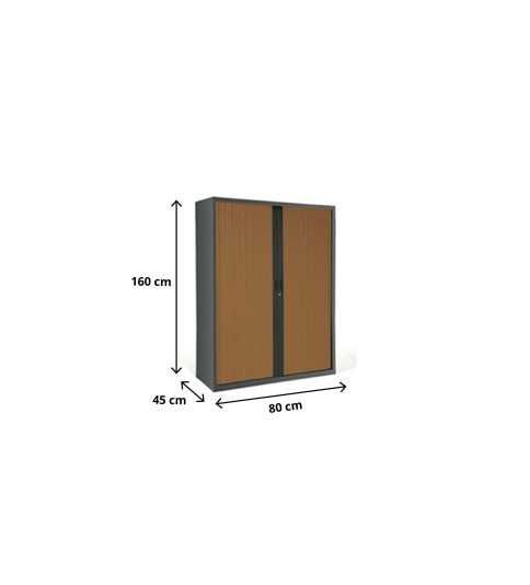Armario de oficina metálico de persiana Altura 160 cm Ancho 80-100-120 cm Armario de oficina metálico de persiana Altura 160 cm Ancho 80-100-120 cm