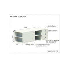 Mesa de despacho OMEGA con armario auxiliar lado izquierdo