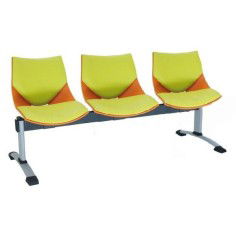 Bancada modelo Shell tapizada de 3 plazas