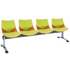 Bancada modelo Shell tapizada de 4 plazas