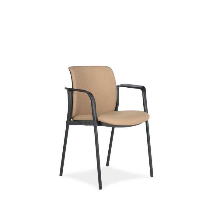 Silla confidente AZAHARA 6, estructura 4 patas negras, brazos fijos Silla confidente AZAHARA 6, estructura 4 patas negras, brazos fijos