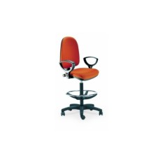 Taburete de oficina giratorio con ruedas HERNAN 1, brazos fijos Taburete de oficina giratorio con ruedas HERNAN 1, brazos fijos