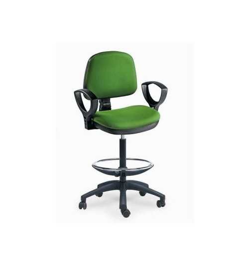 Taburete de oficina giratorio con ruedas HERNAN 2, con brazos Taburete de oficina giratorio con ruedas HERNAN 2, con brazos