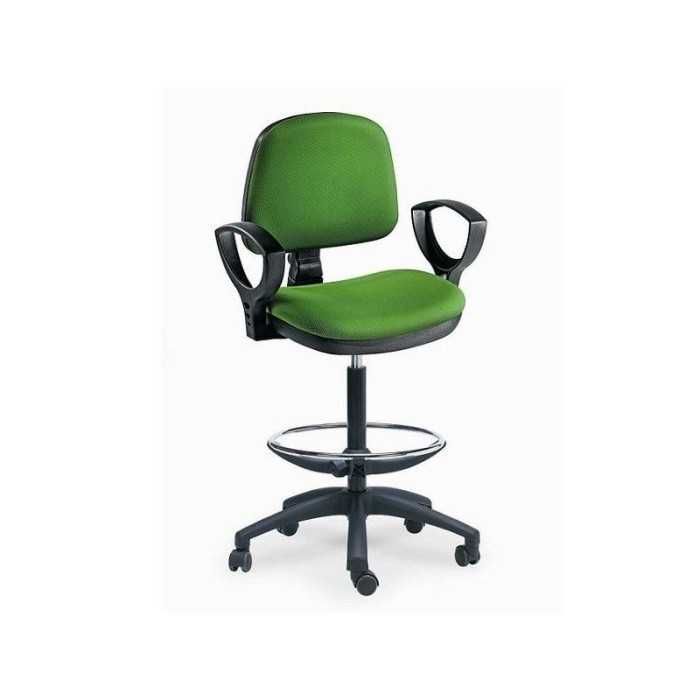 Taburete de oficina giratorio con ruedas HERNAN 2, con brazos Taburete de oficina giratorio con ruedas HERNAN 2, con brazos