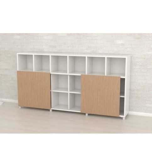 Estantería de celdas 18 huecos y 2 puertas correderas Estantería de celdas 18 huecos y 2 puertas correderas