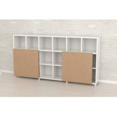 Estantería de celdas 18 huecos y 2 puertas correderas