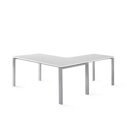 Mesa de oficina PORTICO + ala izquierda, estructura metálica Mesa de oficina PORTICO + ala izquierda, estructura metálica