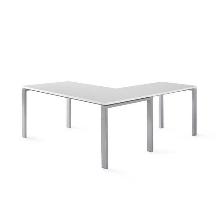 Mesa de oficina PORTICO + ala izquierda, estructura metálica