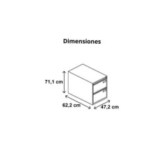 Archivador Merch2 metálico 2 cajones