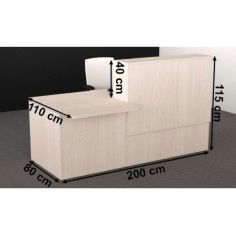 Mostrador recepción DUO con movilidad reducida