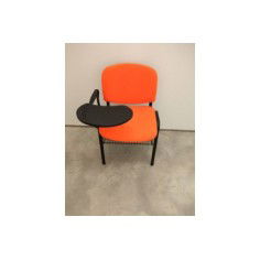 Silla ISO tapizada con pala abatible y rejilla portalibros Silla ISO tapizada con pala abatible y rejilla portalibros