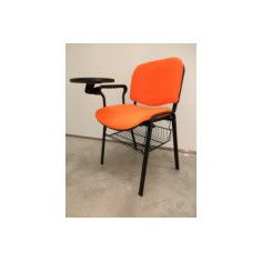 Silla ISO tapizada con pala abatible y rejilla portalibros Silla ISO tapizada con pala abatible y rejilla portalibros