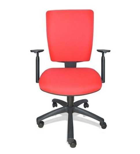 Silla de oficina FLASH, respaldo tapizado, brazos regulables, base poliamida, contacto permanente Silla de oficina FLASH, respaldo tapizado, brazos regulables, base poliamida, contacto permanente