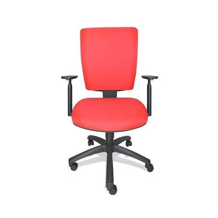 Silla de oficina FLASH, respaldo tapizado, brazos regulables, base poliamida, contacto permanente Silla de oficina FLASH, respaldo tapizado, brazos regulables, base poliamida, contacto permanente