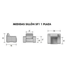 Sillón sala de espera SF1 1, 2 ó 3 plazas