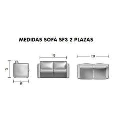 Sillón sala de espera SF3 de 2 plazas tapizado