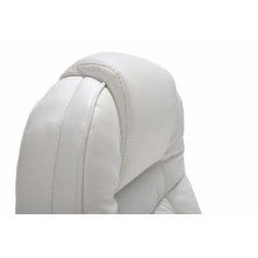 Sillón de oficina TOLEDO acolchado de gran grosor en ecopiel, base de aluminio, polipiel blanco Sillón de oficina TOLEDO acolchado de gran grosor en ecopiel, base de aluminio, polipiel blanco