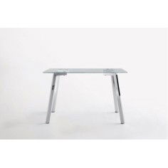 Mesa de cristal DENVER, estructura 4 patas, medida 120x70 cm