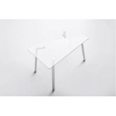 Mesa de cristal DENVER, estructura 4 patas, medida 120x70 cm