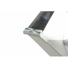 Mesa de cristal ESTEFANIA, base de acero, medida 200x100 cm