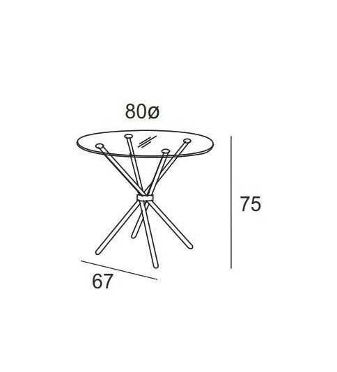 Mesa de cristal GOLUM, reuniones, redonda, patas entrelazadas, medida 80 cm Mesa de cristal GOLUM, reuniones, redonda, patas entrelazadas, medida 80 cm