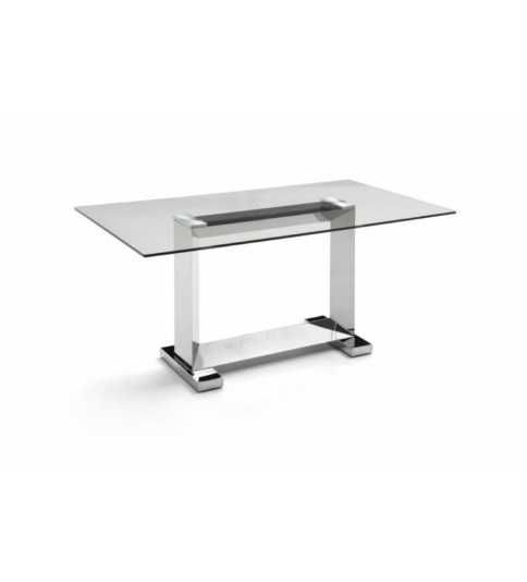 Mesa de cristal KRIS, base de acero, medida 180x90 cm Mesa de cristal KRIS, base de acero, medida 180x90 cm