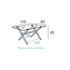 Mesa centro Diversso 110x60 cm