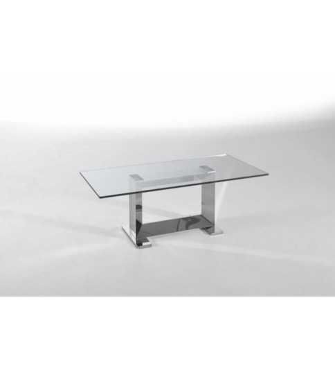 Mesa de cristal KOSTA, sala de espera, base de acero, medida 120x60 cm Mesa de cristal KOSTA, sala de espera, base de acero, medida 120x60 cm