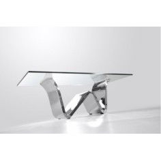 Mesa de cristal MUSTAN, sala de espera, medida 120x60 cm