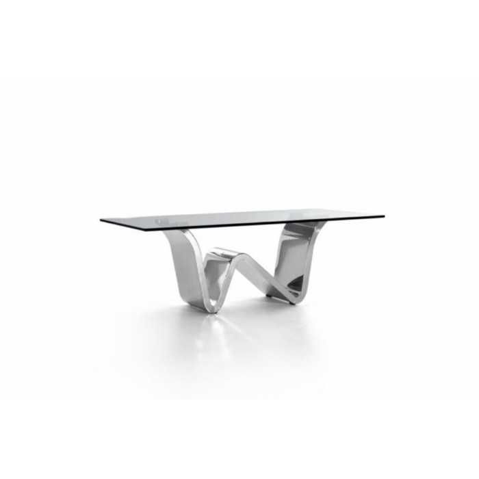 Mesa de cristal MUSTAN, sala de espera, medida 120x60 cm