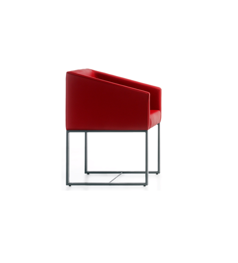 Silla para salas de espera T-Roc-1, pie fijo rectangular, tapizado Silla para salas de espera T-Roc-1, pie fijo rectangular, tapizado
