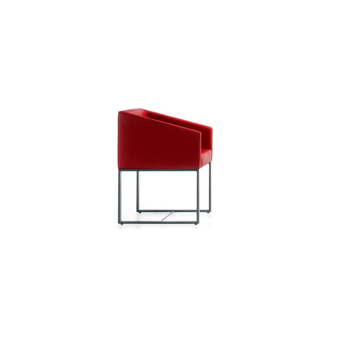 Silla para salas de espera T-Roc-1, pie fijo rectangular, tapizado Silla para salas de espera T-Roc-1, pie fijo rectangular, tapizado