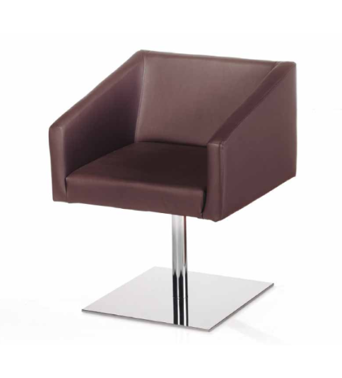 Silla para salas de espera T-Roc-2, base cromada, tapizado Silla para salas de espera T-Roc-2, base cromada, tapizado