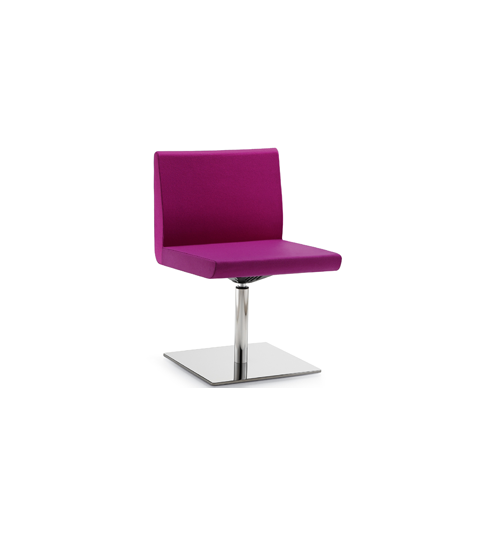Silla para salas de espera SOLEDAD, base cuadrada, sin brazos, 1 plaza Silla para salas de espera SOLEDAD, base cuadrada, sin brazos, 1 plaza