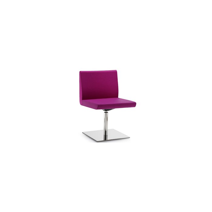 Silla para salas de espera SOLEDAD, base cuadrada, sin brazos, 1 plaza Silla para salas de espera SOLEDAD, base cuadrada, sin brazos, 1 plaza