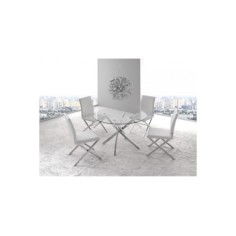 Mesa de cristal FONTANA, redonda, patas entrelazadas, diámetro 110 cm