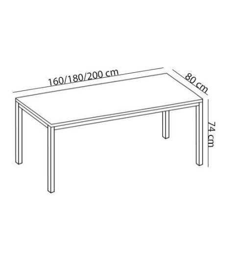 Mesa recta Euro 5100 + ala 
