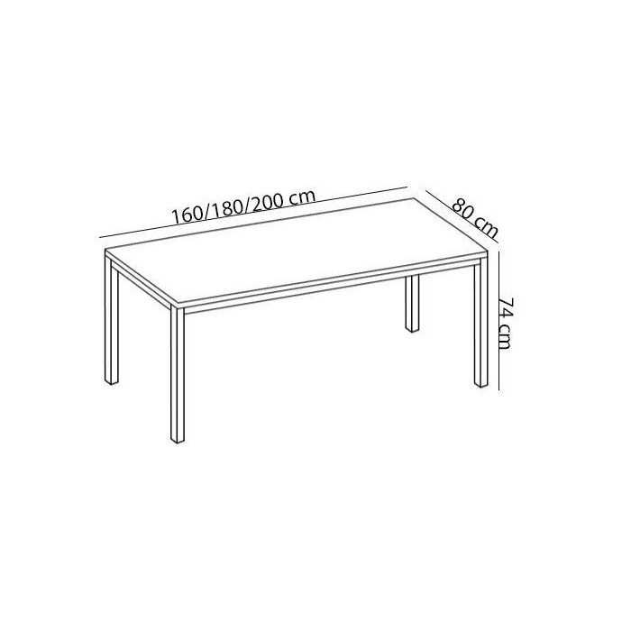 Mesa recta Euro 5100 + ala 