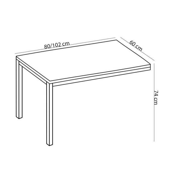 Mesa recta Euro 5100 + ala 