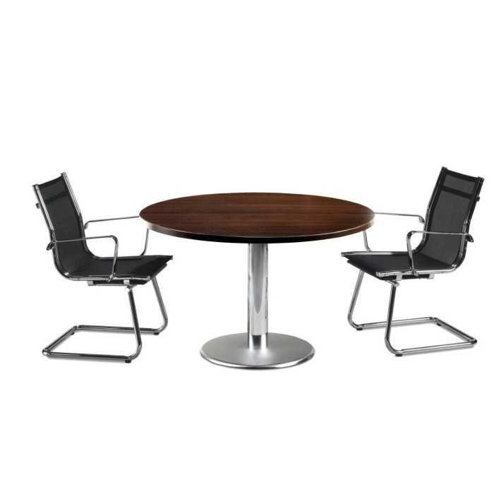 Mesa de reunión redonda base cilíndrica de Euromof