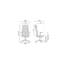 Sillón de oficina VIC de Mobel Linea giratorio con respaldo alto Sillón de oficina VIC de Mobel Linea giratorio con respaldo alto