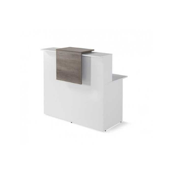 Mostrador de recepción BASIC , blanco con sobremostrador nebraska, ancho 120 cm
