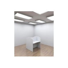 Call center de melamina de 2 puestos de trabajo para oficina