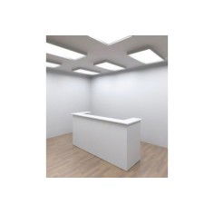 Mostrador de recepción BASIC 240 cm con terminaciones laterales