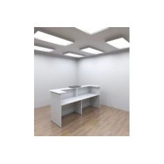 Mostrador de recepción BASIC 240 cm con terminaciones laterales