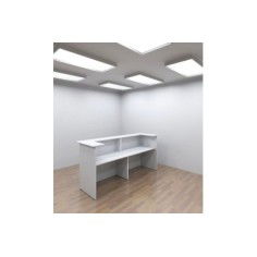 Mostrador de recepción BASIC 240 cm con terminaciones laterales