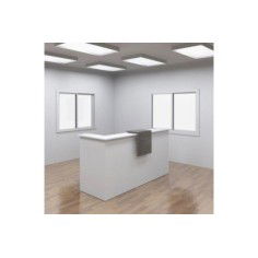 Mostrador recepción + sobremostrador BASIC 240 cm terminación derecha