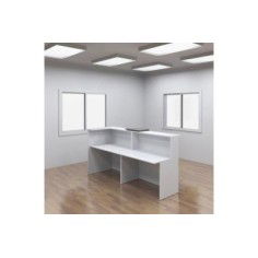 Mostrador recepción + sobremostrador BASIC 240 cm terminación izquierda